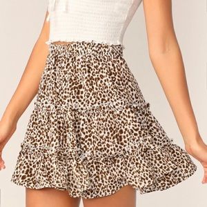 SHEIN cheetah skirt NWOT